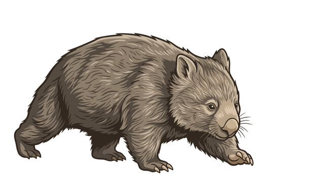 wombat vector illustration logo