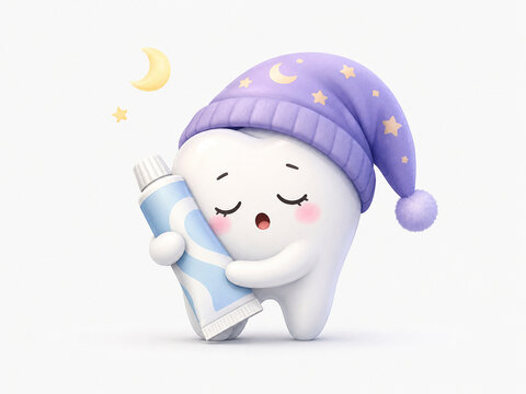 Sleepy Tooth Hugging Toothpaste for Halloween Bedtime Dental Care