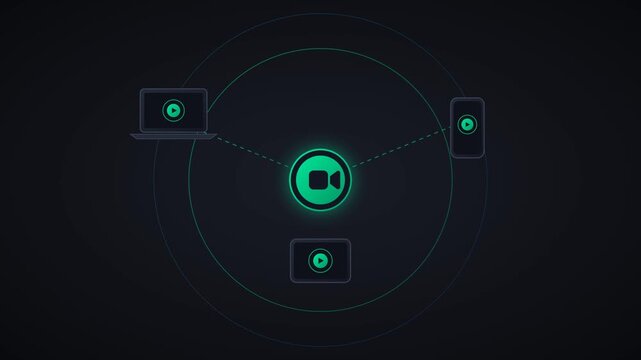 Animasi Multi Device Sync Video Ringing Notification 4K Motion Graphic Animation | Seamless Loop