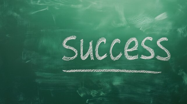 success written on a blackboard
