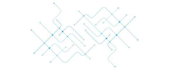 Obraz premium Vector modern with crossed lines and dots futuristic technology texture illustration abstract background