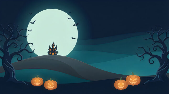 Halloween background with pumpkin