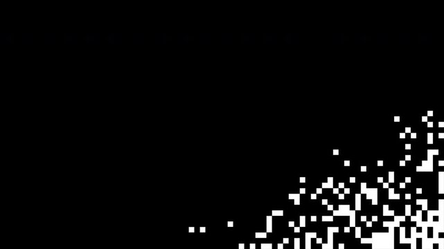 Pixelated Binary Square Dither Transition for Retro Gaming Content 4k video