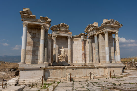 Traian Nymphaeum in Laodicea Ancient City in Denizli, Turkiye