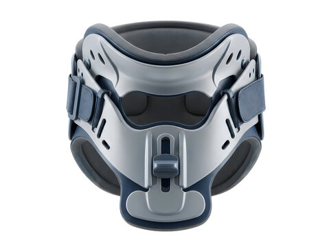rigid cervical collar neck brace medical orthopedic support isolated on transparent background