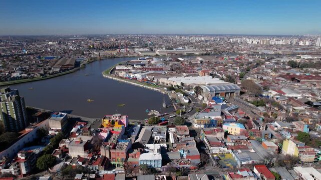 La Boca Buenos Aires City Drone 4k 11