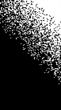 Diagonal Monochrome Bitmapped Dither Wipe Transition Matte for Retro Computer Game Aesthetic 4k video