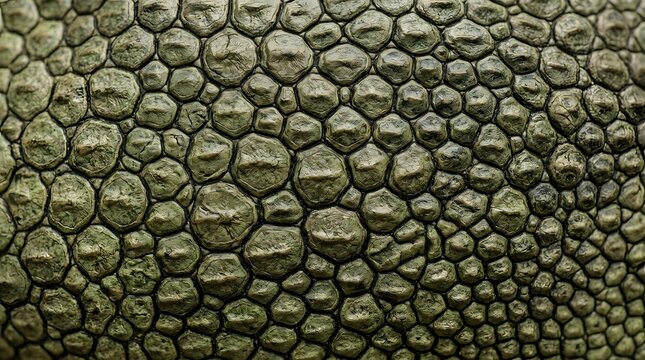 macro shot of reptilian skin texture featuring green scales organic patterns and rough natural surface design