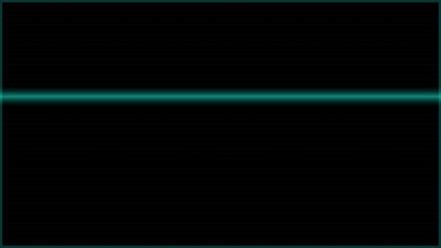 Futuristic teal neon scanlines scanning across a dark digital screen with a glowing effect