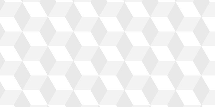 Abstract white and gray geometric cube pattern background isometric 3D texture vector