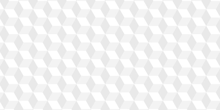Abstract white and gray geometric cube pattern background isometric 3D texture vector