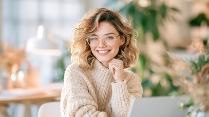 Fototapeta premium Dashboard adult learner receiving digital certificate notification on laptop, learning management system showing completed course badge animation, skills portfolio dashboard revealing newly 