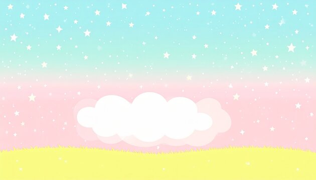 a cloud with stars in the sky