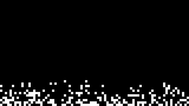 Pixelated diagonal transition for retro gaming video editing 4k video