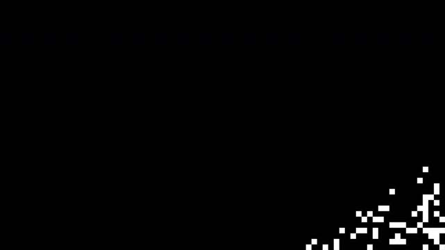 Retro Pixelated Wipe Transition with Digital Dithering for Video Reveal 4k video