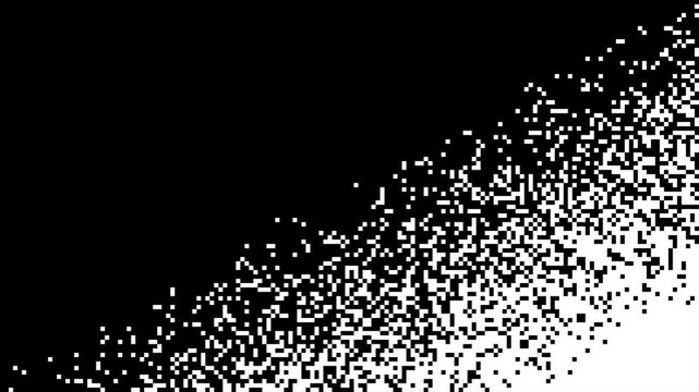 Pixelated Transition Reveal for Gaming and Retro Digital Media 4k video