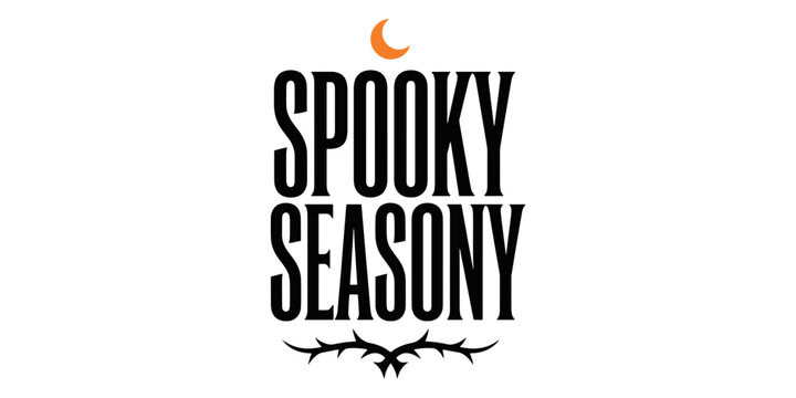 Spooky season halloween pumpkin and bat silhouette autumn