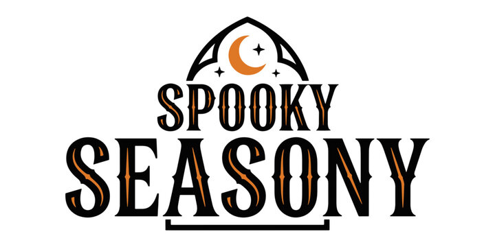 Spooky season halloween pumpkin and text with transparent background