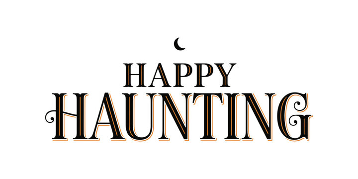 Vintage halloween typography with spooky text