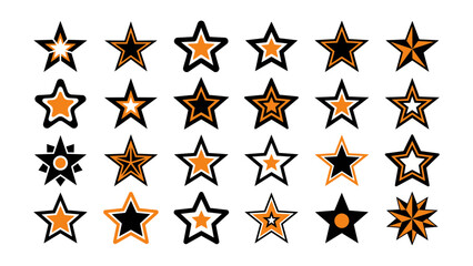 Fototapeta premium Star Decorative Pattern Vector Illustration Collection