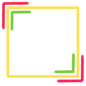Doodle frame with crayon