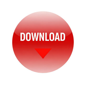 Red circular download button with bold white text