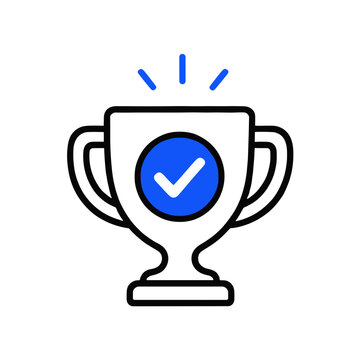 Completed project productivity icon vector