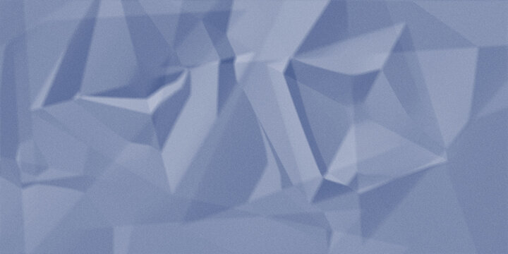 Abstract geometric background with low poly triangular pattern in shades of blue