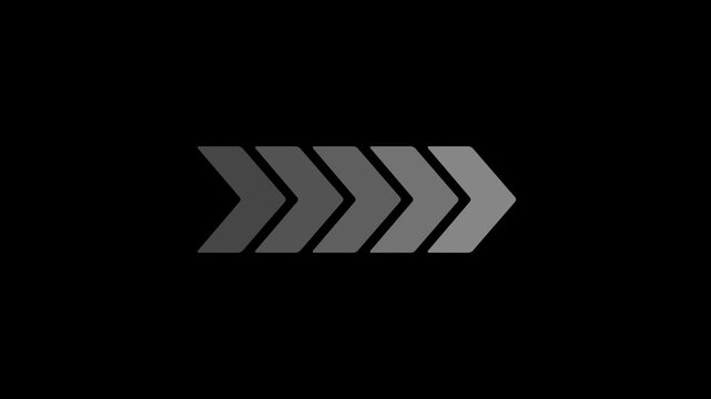 Direction vertical arrow icon animation with minimal pointer design
