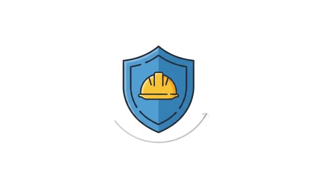 Safety Helmet Protection Motion Graphic