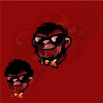 emote monkey vector illustratar