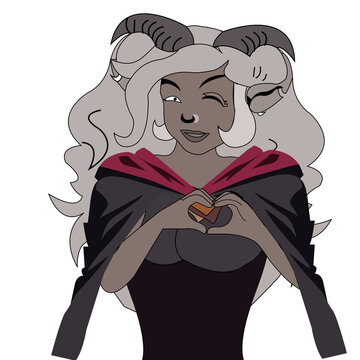 vector woman illustration design horor girls hart girls