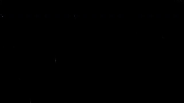 Super slow motion of natural rain drops falling on black background