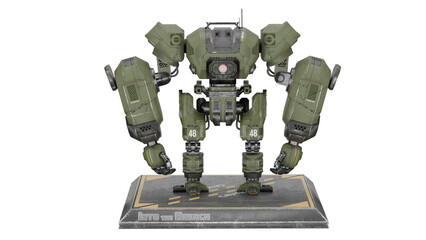 Naklejka premium 3d rendering combat mech