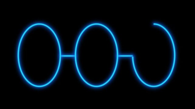 Blue Neon Three Step Infographic Animation