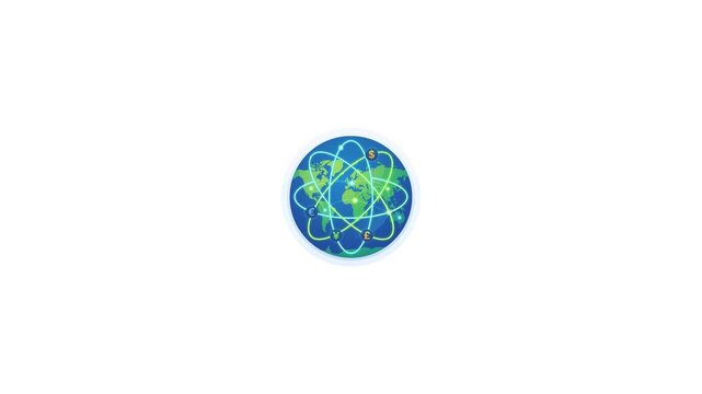 Colourful Financial Icons on a white background. Global banking and business money icons on a white background. Business icon sign. Global currency, digital payment and investment icons 