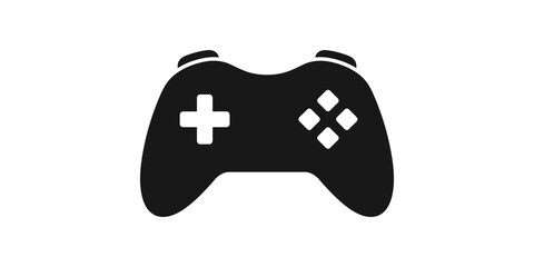 Video game controller icon for console and mobile gaming joypad. © 扁平化图标 