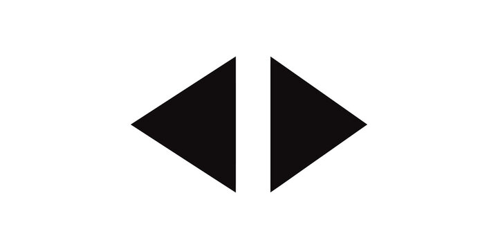 Black opposite direction arrows symbol for menu or toggle navigation.