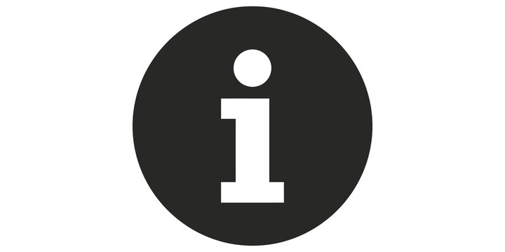 Information circular icon for help desk and user guide documentation.