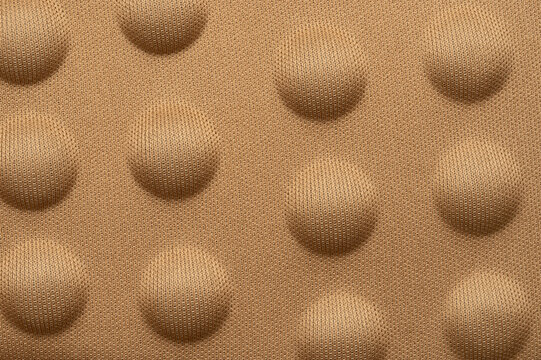 Brown textile texture with circle sphere shape