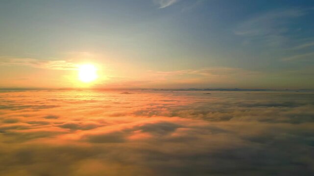 Sunrise Above the Clouds Over Colombo City, Sri Lanka