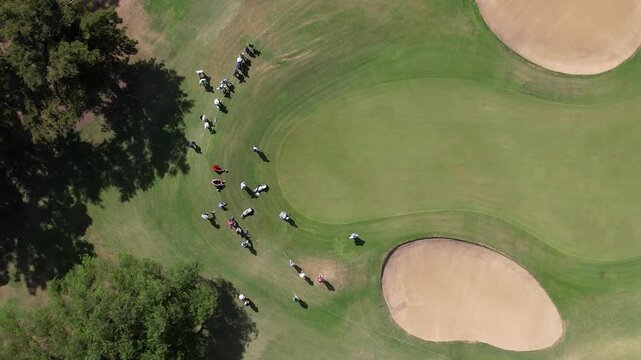 Golf Green zenithal drone 4k