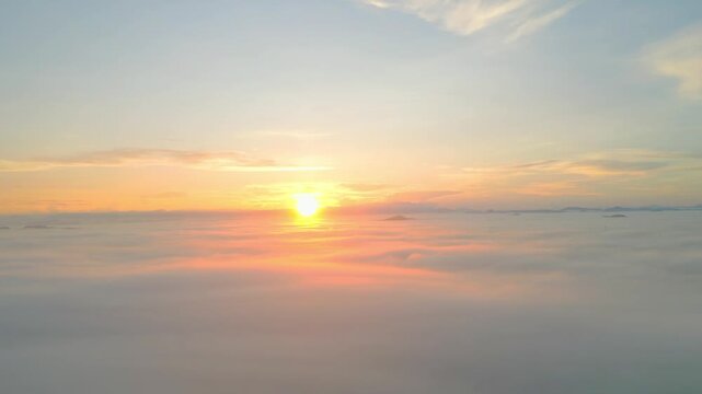 Sunrise Above the Clouds Over Colombo City, Sri Lanka