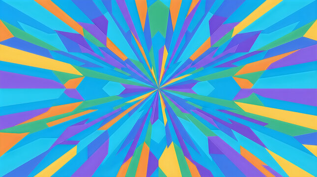 Colorful abstract pixel explosion
