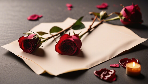 Walentynki (Dzień Zakochanych) Love Letter Wax Seal Dried Rose