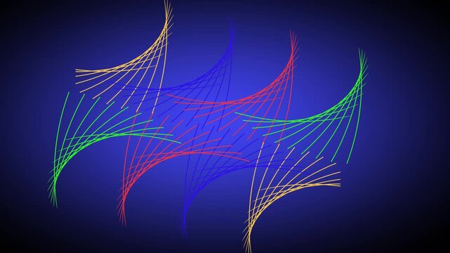Colorful Curved Light Lines Motion Graphic