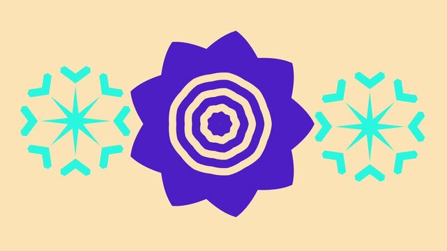 Colorful Geometric Flower Motion Graphic