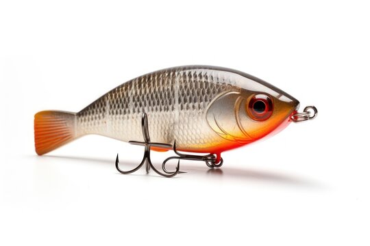 Fishing bait animal white background goldfish.
