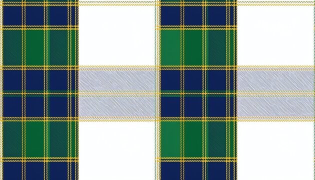 Firefly A seamless vector textile pattern featuring a classic Scottish tartan plaid grid design with blue and green colors