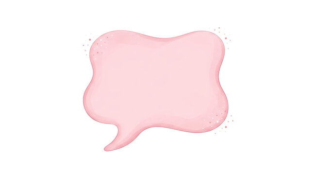 Pink speech bubble isolated on transparent background